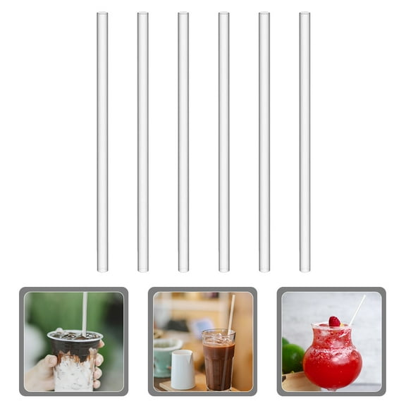 Raindrops Reusable Silicone Straws for Baby with Cleaning Brush Transparent Color Great for Parties and Home Use 6 Pieces