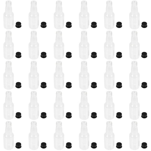 SHINYPASING plastic condiment bottles Condiment Bottle Black Picnic Use General Users 30pcs