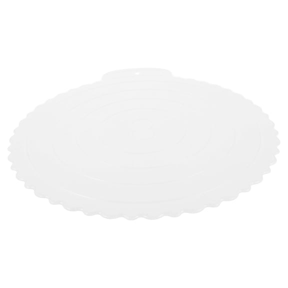 SHOWERORO Portable White ABS Cake Rounds for Desserts, Easy to Carry, Ideal for Dessert Shops, 1 Pack
