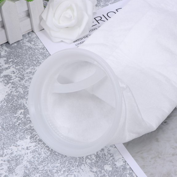 Raindrops Reusable White Fish Tank Filter Bags PP Material Filter Socks for Aquarium Waste Removal