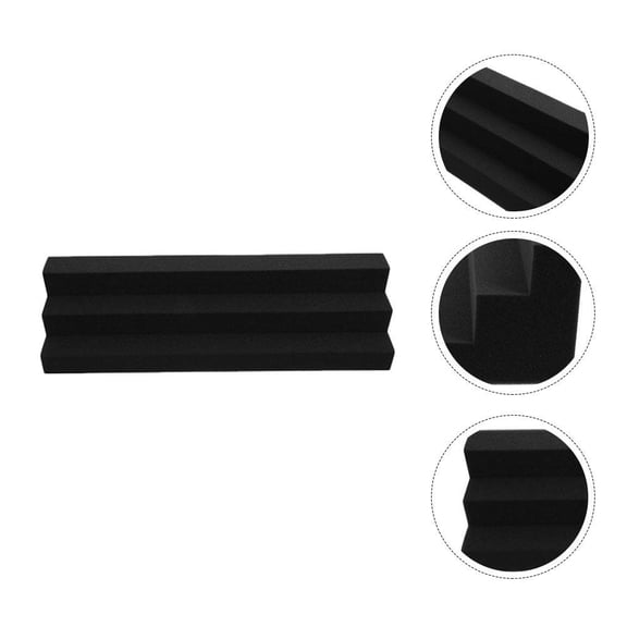 FOMIYES Black Sound Absorbing Panel Corner Foam for Noise Reduction in Recording Rooms