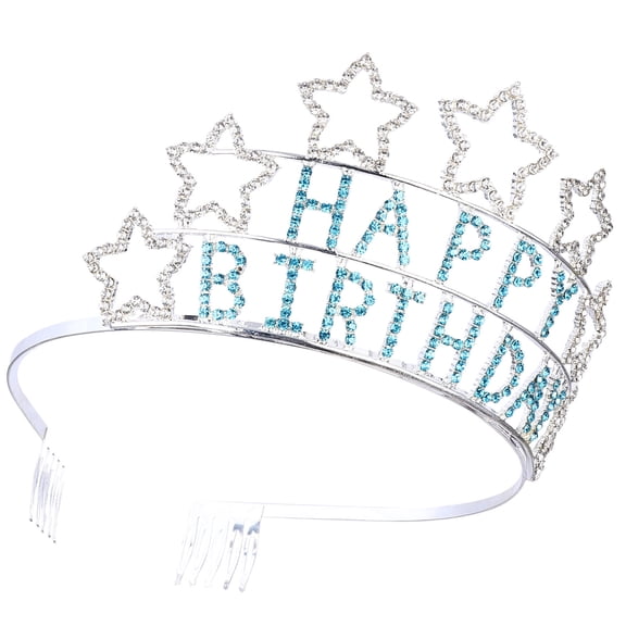 Raindrops Birthday Crown Headband Assorted Color Alloy 1Pcs