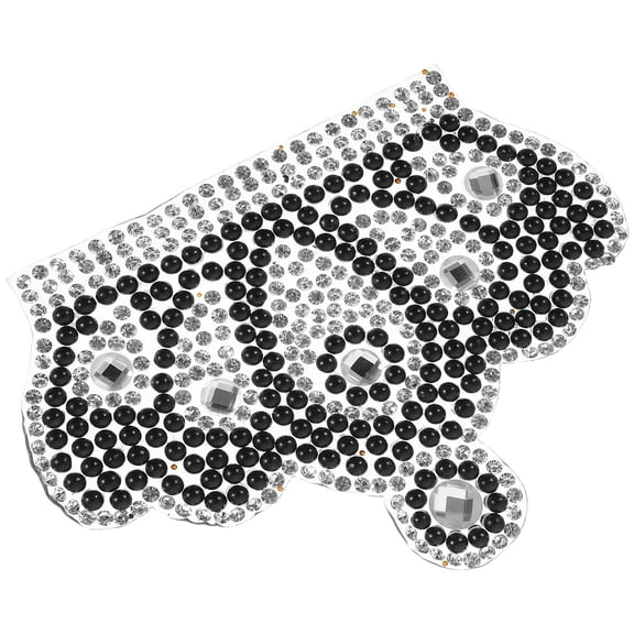 FOMIYES Iron on Rhinestone Crown, Black, for DIY, Resin and Adhesive, Easy to Apply