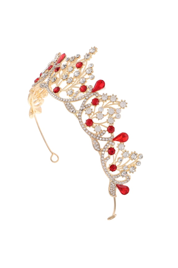 Rhinestone Crown Headband for Women, Lightweight Alloy with Multi-Color Rhinestones, Unique Design for Parties and Events