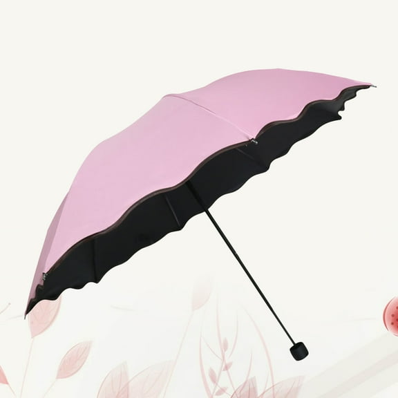 FOMIYES Windproof Umbrella Compact Pink Uv-Resistant For Women 1Set