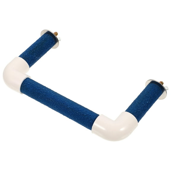 Raindrops Sturdy Blue PVC Bird Perch Toy for Parrots and Parakeets UShape Design for Exercise and Claw Grinding