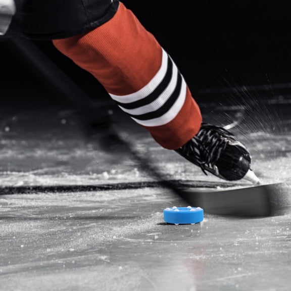 Raindrops Roller Hockey Training Puck in Blue Made from Durable PP Material for Street and Field Hockey
