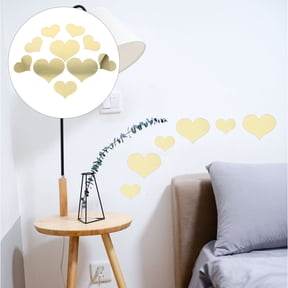 LABRIMP 30-Pack Acrylic Heart Stickers for Crafts, Scrapbooking, Projects, Card Making, and Decorative Uses