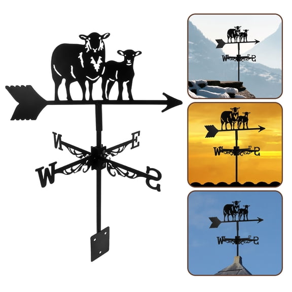 Raindrops  Roof Rooftop Weather Vanes Garden Decoration Decorations Child Black