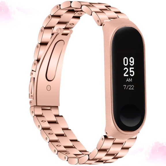 Raindrops Rose Gold Stainless Steel Wristband 3/4 Comfortable Wear Watch Accessories 1Pack 8.5x2in