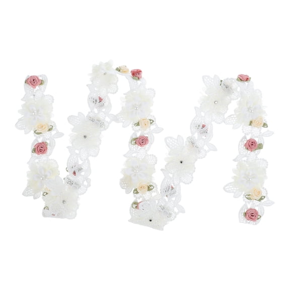 FOMIYES Multi-Color Lace Trim Ribbon with Faux Pearls for Elegant Crafts and Decor