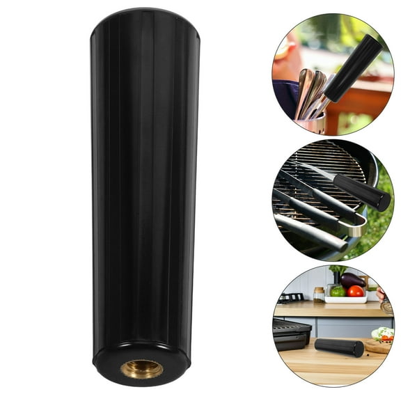 Raindrops Rotating Grill Replacement Handle Insulated Grill Fork Handle M10 Threaded Rotisserie Rod Grip Barbecue Fork Accessories M10