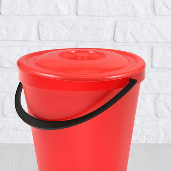 Raindrops Red Round Plastic Bucket Cover with Sealing Lid, Bucket Lid, 1 Piece for Secure Storage