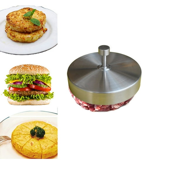 Raindrops Round Burger Maker 1Pack Stainless Steel Press for Home Cooks and Chefs Non-Stick Surface 3.7 x 3.7 x 0.8in
