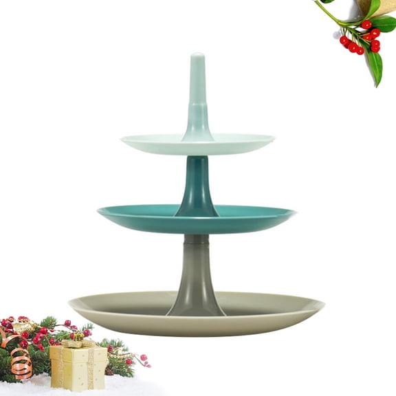 FOMIYES Tiered Serving Platter Set - Multi-Layer PP Cake Stand Rack for Birthday Parties and Event Organizers