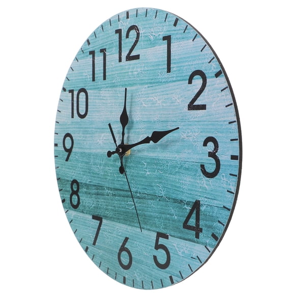 Raindrops Wall Clocks for Living Room Mute Sky Blue Modern Synthetic Material 1Set