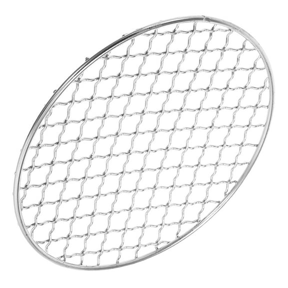 Raindrops Stainless Steel Round BBQ Mesh Mat Grill Wire Mesh for Roasting Portable for Outdoor Barbecue Barbecue Mesh Mat