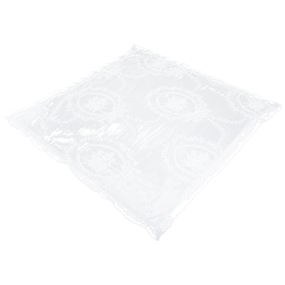 FOMIYES White Lace Tablecloth for Decor - Round, Reusable, and Protective
