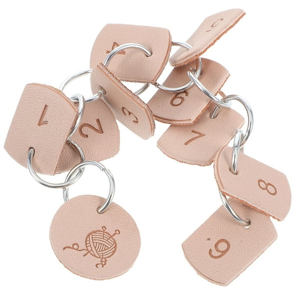 Raindrops Row Counter PU Leather Stitch Marker Chain Number Row Counter Knitting Crocheting Row Counter Row Counting Accessory for Craft Projects