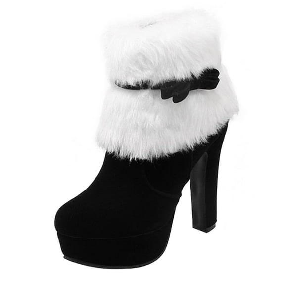 FOMIYES Women's High Heel Ankle Boots Platform Shoes Stylish and Comfortable Footwear, 1 Pair