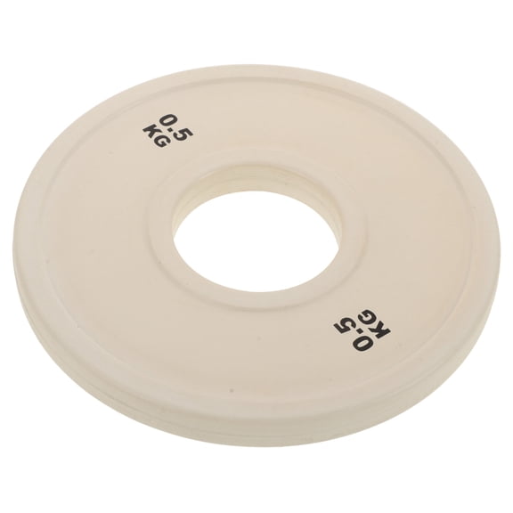 CHICHUMID Rubber Weight Plates for Yoga Ivory Bumper Plates for Strength Training