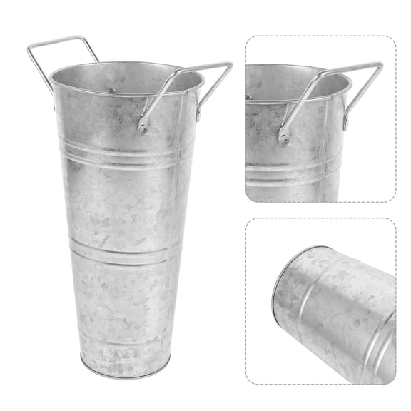 Houderco Rustic Vase For Home Silver 1Pc 9x4in