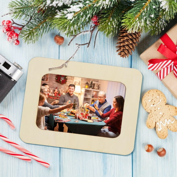 Raindrops Rustic Wood Picture Frames for Decoration with Blank Surface and Protective Feature 6 Pcs Khaki Wood