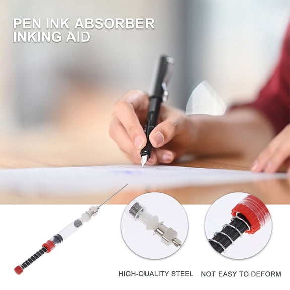 Raindrops Fountain Pen Ink Absorber Red 6Pcs 4.7In