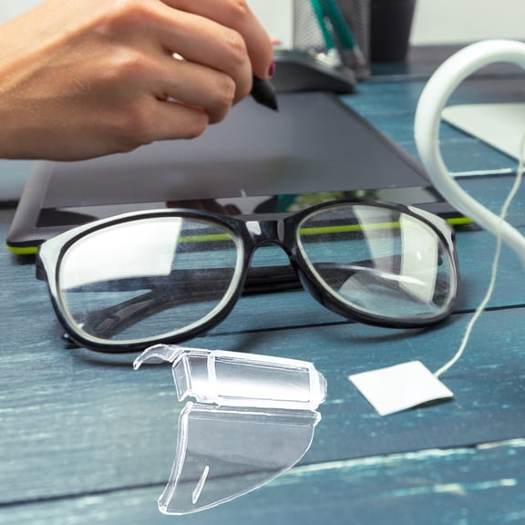 Raindrops Safety Side Shields for Glasses Transparent PC Comfortable Eye Protection for Daily Use 2pcs