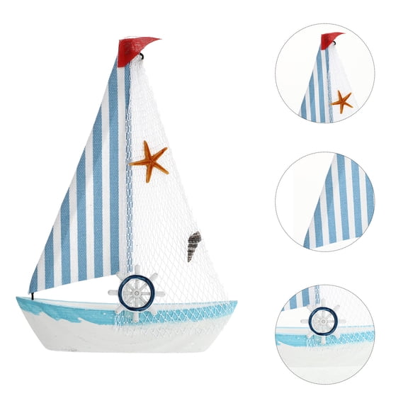 Raindrops Sailboat Model Ocean Decorations Sailing Ship Decorative Ornaments