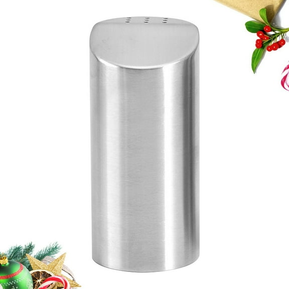 Raindrops Salt Container with Lid Stainless Steel Silver 4.2x3.5in 1Pack Great Sealing Home Kitchen