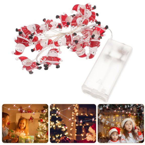 Raindrops Santa Claus Led String Lights Bulbs Wire Holiday Decoration For Indoor Outdoor Party Atmosphere And Decor