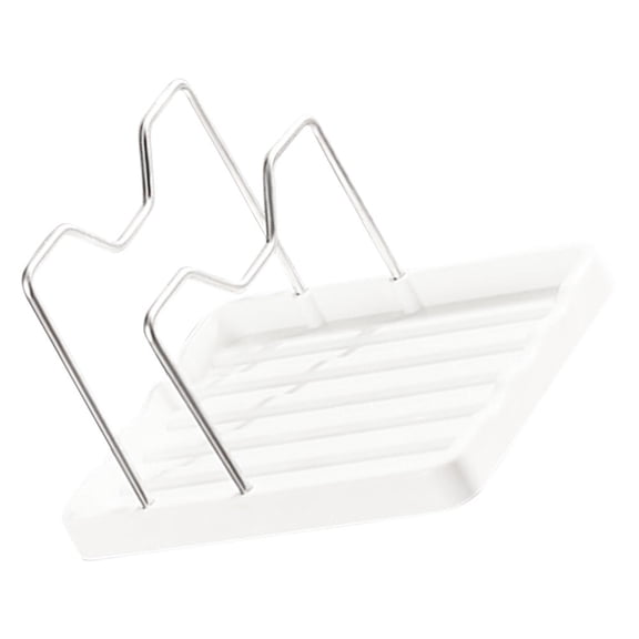 Raindrops Saucepan with Lid Pot Lid Storage Rack 20.10X15.10X12.90CM White