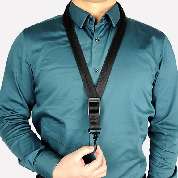 CRILSTYLEO 1Pc Saxophone Shoulder Belt with Thickened Pad Adjustable Durable Black
