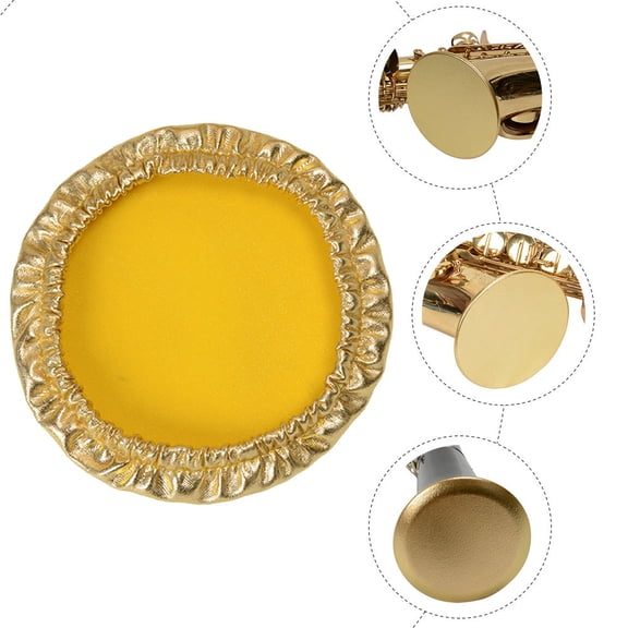 Raindrops Saxophone Bell Cover Dustproof Music Instrument Protective Cover For Saxophones, Clarinet, Trumpet, Alto Horn, Golden Bronzing Cloth, 3.54 Inch Diameter, Reusable And Easy To Clean