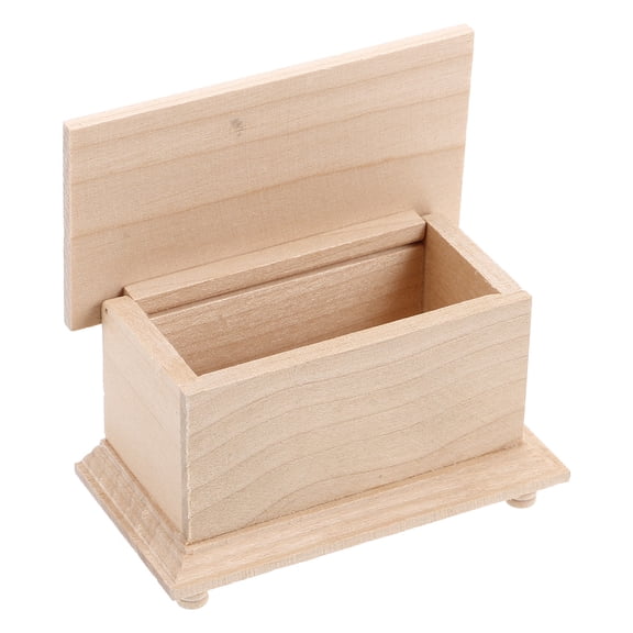 Raindrops Dollhouse Room Box Dollhouse Chest Box White Wood 1Pack Storage