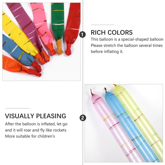 Raindrops Screaming Balloons with Whistle Noise & Straws for Outdoor Activities