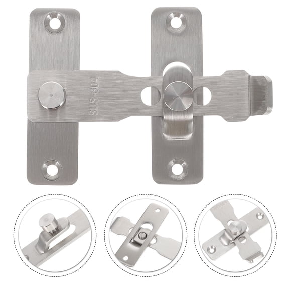 Raindrops Heavy-Duty Stainless Steel Door Lock Latch, Rotating Security Lock for Enhanced Home and Office Door Safety