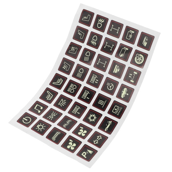 Raindrops Dashboard Switch Stickers PVC Durable Car Interior Button Decor for Drivers 1Set