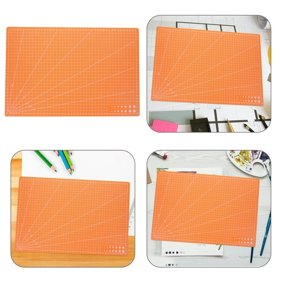 Raindrops PP Self Healing Mat Dual-Sided for Crafting and Sewing Orange