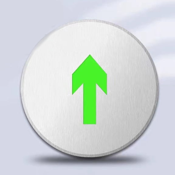 Raindrops Multi Use Fluorescent Emergency Arrow Sign Stainless Steel Exit Sign for Indoor and Outdoor