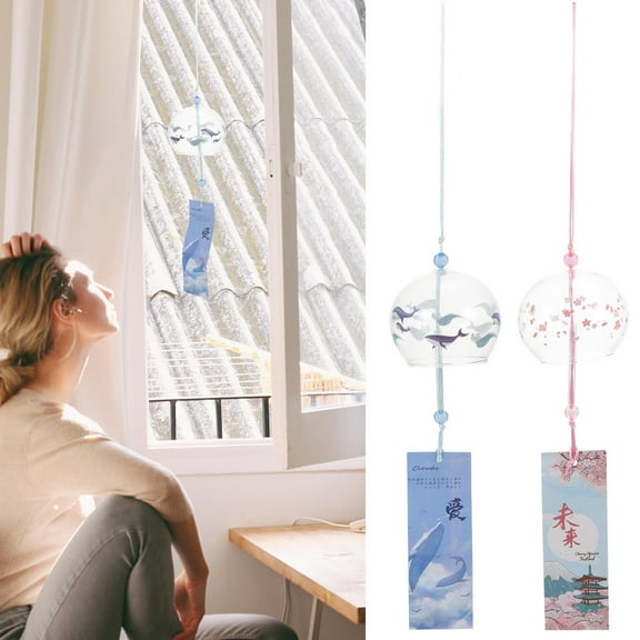 Raindrops  Serenity Bell Wind Chime Glass Hanging Decoration Room Window