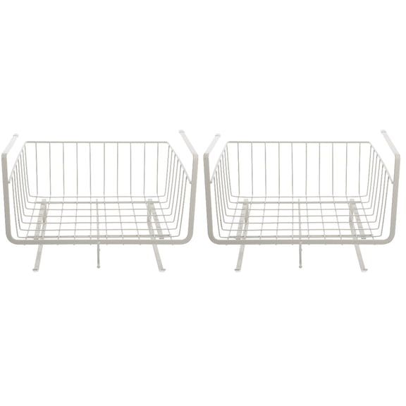 SHOWERORO Cabinet Hanging Organizer, Dark Grey Iron, Stable Load-Bearing 2Pcs