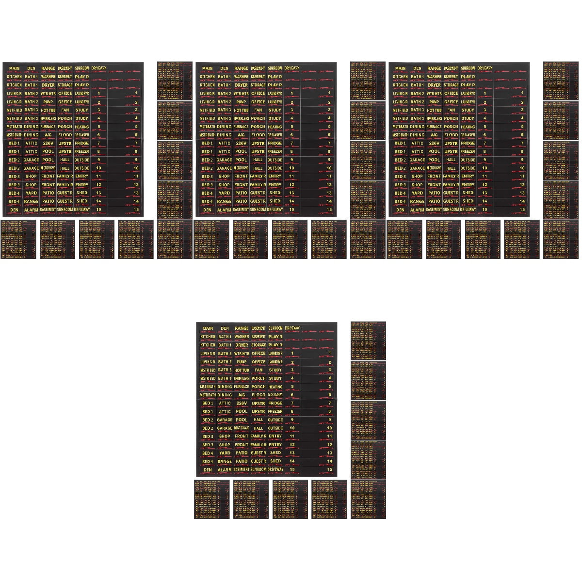 Raindrops Set of 4 Electrical Panel Labels Sticker Circuit Breaker Box ...