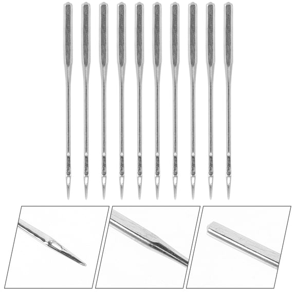 Raindrops Sewing Machine Needles for Home Use Silver Metal Craft Stitching Needles 10pcs