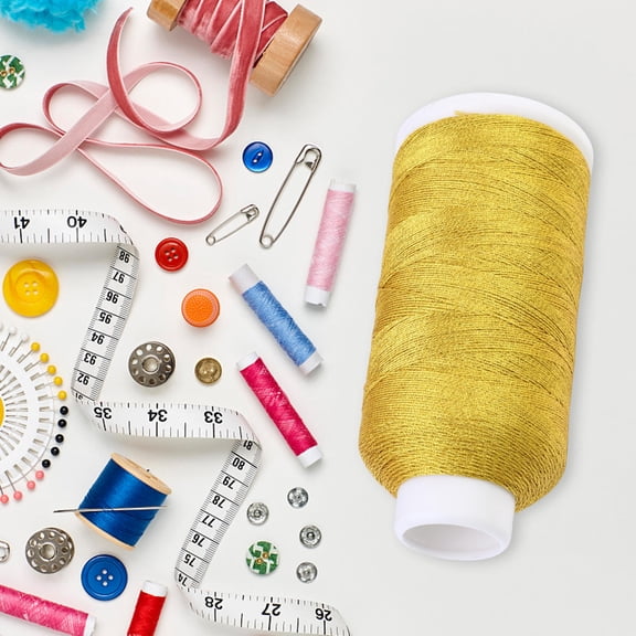 FOMIYES Durable Golden Sewing Thread Spools Cone for Quilting General Stitching High Strength