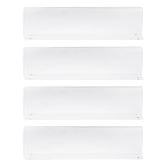Raindrops Clear PVC Shelf Dividers 4-Pack for Home, Retail, and Business Display Organization