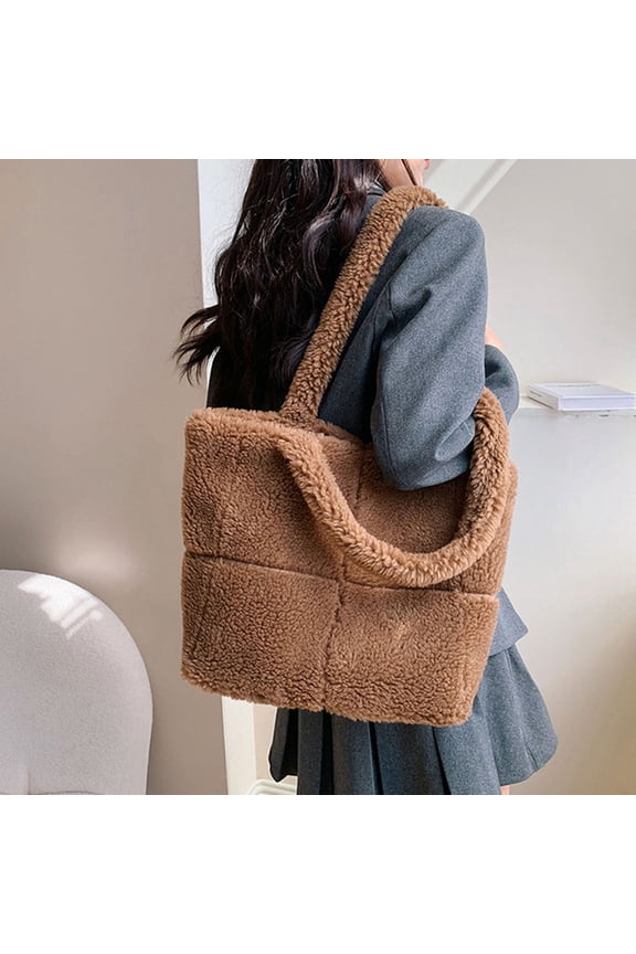 Plush Furry Tote Bag for Women, Soft and Cozy Handbag, Stylish Shoulder Bag, Perfect Everyday Carry