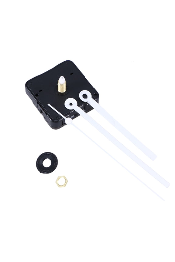 Silent Clock Movement Kit with White Straight Hands for Clock Repair and Replacement
