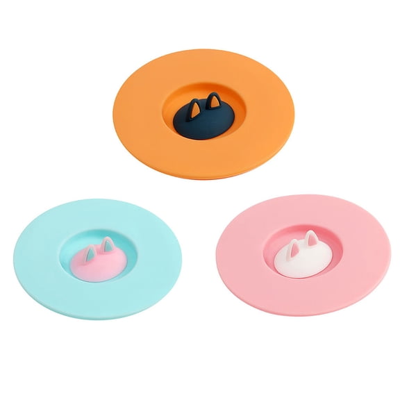 LABRIMP 3-Pack Orange Silicone Lids for Keep Cup Reusable Coffee Cups, and Leak-Resistant Covers